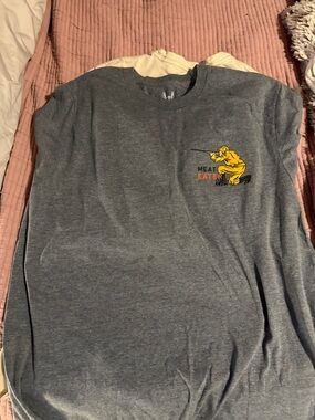 First Lite Men's Gray Short Sleeve Tee with Yellow Graphic